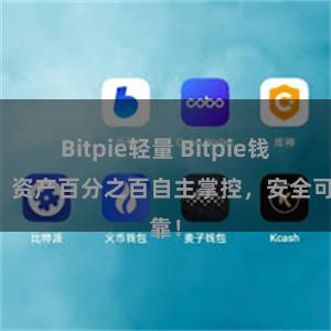 Bitpie轻量 Bitpie钱包：资产百分之百自主掌控，安全可靠！