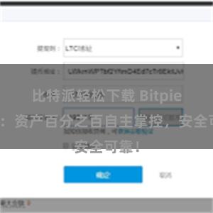 比特派轻松下载 Bitpie钱包：资产百分之百自主掌控，安全可靠！