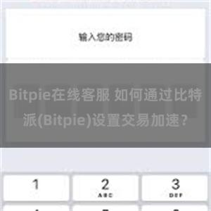 Bitpie在线客服 如何通过比特派(Bitpie)设置交易加速？