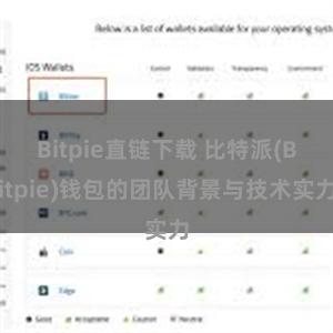 Bitpie直链下载 比特派(Bitpie)钱包的团队背景与技术实力