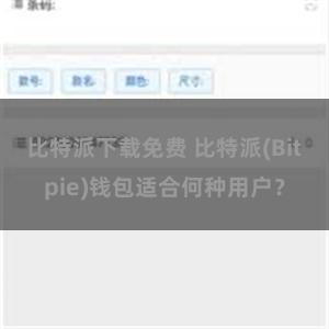 比特派下载免费 比特派(Bitpie)钱包适合何种用户？